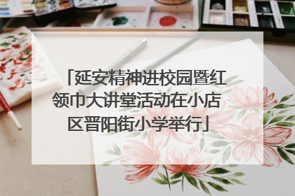 延安精神进校园暨红领巾大讲堂活动在小店区晋阳街小学举行